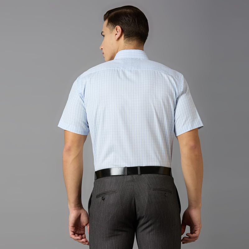 Image of Mark & Albert Men's Half Sleeves Cotton Formal Shirt