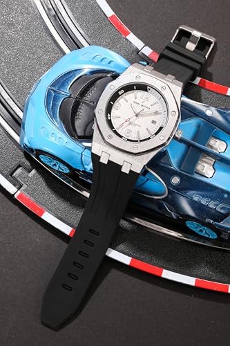 Image of Daniel Hechter Paris Grenelle Collection Analog Watch for Men - Stainless Steel Bezel, Silicone Strap with Textured Dial and Date Display Function - DHM1015