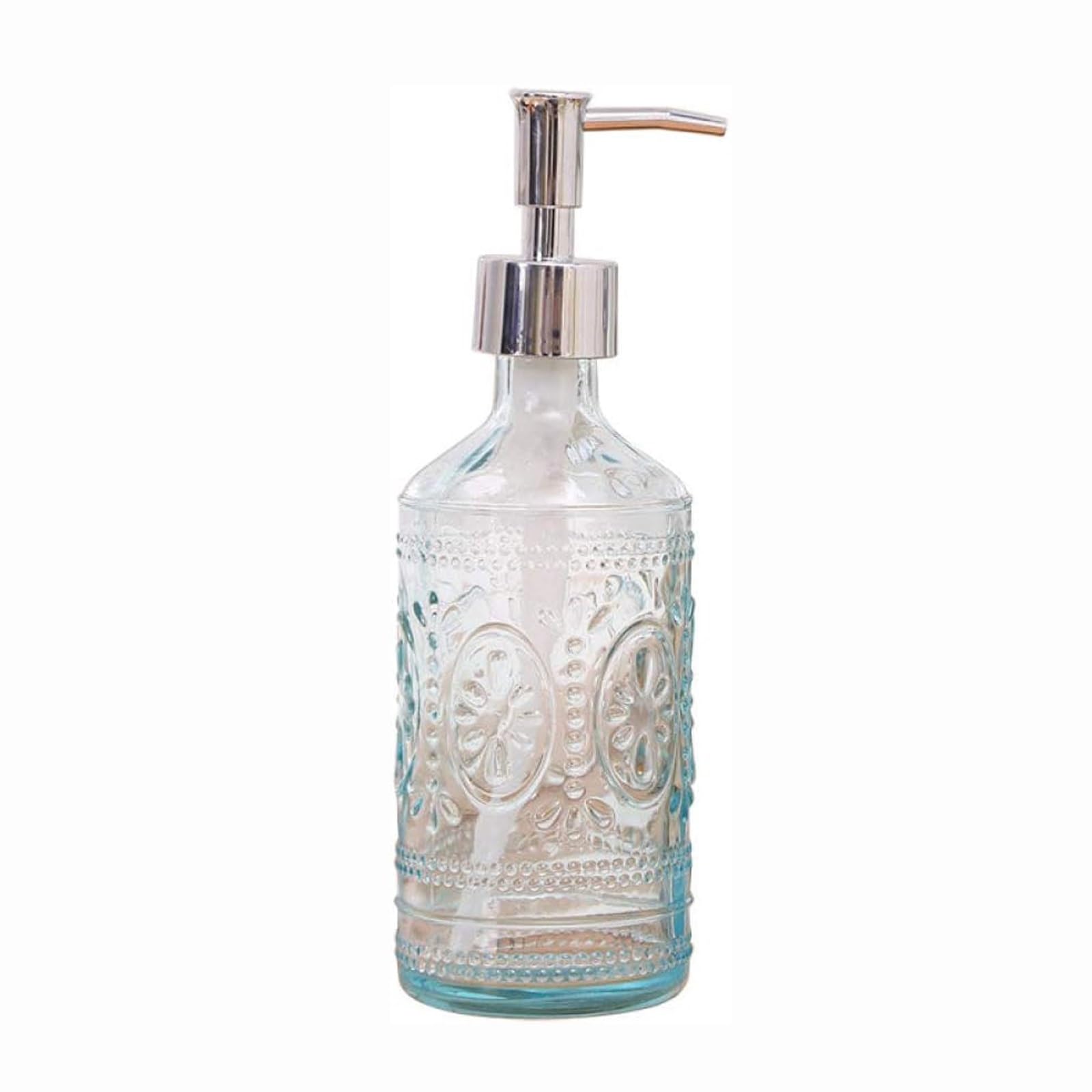 Kxaoxgrc Clear Glass Soap Lotion Dispenser Set, Glass Hand Soap Lotion Dish Dispenser For Kitchen Bathroom