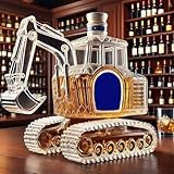 ✈【Forme créative et unique】 Rompant avec le design traditionnel des bouteilles de vin, cette carafe en verre de 28 cl est soufflée à la main, inspirée d'un camion malaxeur à béton.