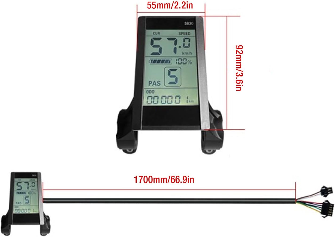Brushless Motor Controller, 40A 3 Mode Sinewave with Self Learning XT60 Plug, DC Speed Controller for 36V 48V 52V 1500W 2000W Systems for E-bikes Scooters Electric Vehicles and Industrial Applications