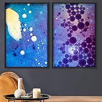 2 Piece Framed Canvas Wall Art Organic Fluids Canvas Prints Home Artwork Decoration for Living Room,Bedroom - 16