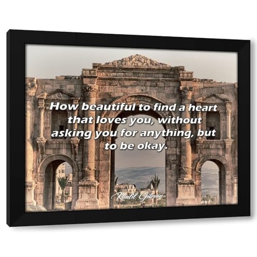 ArtDirect ArtsyQuotes Art Print with Customization Framed or UnFramed Quote: How beautiful to find a heart that loves you, without asking you for anything, but to be okay.
