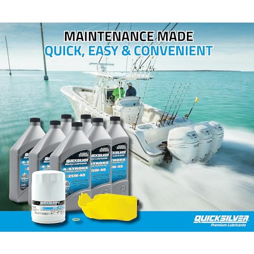 Quicksilver 25W-40 Oil Change Kit for 200-400hp 4-Stroke Mercury L6 Verado Outboards by Quicksilver - Image 2