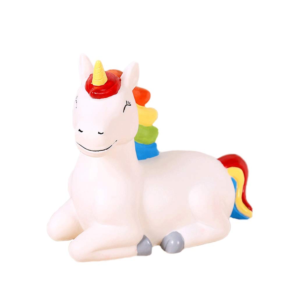 Money Bank Piggy Bank Piggy Bank Child Pony Birthday Gift Piggy Bank Cute Animal Ornaments Creative Savings Jar Money Box Saving Box (Color : White)