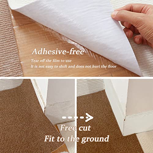 10 Pcs Self Adhesive Carpet Tile, Peel And Stick,Easy To Install And Cut, Non-Slip, Washing,12/18/20Inch Square Floor Splicing Mat,For Bedroom,Office And Living Roo(Size:18 X 18 Inch,Color:dark Gray) #TOP1