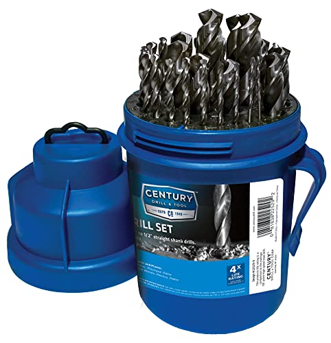 Century Drill & Tool Brite Bohraufsatz-Set, 1/16 Zoll bis 1/2 Zoll von 64Ths, 29-teilig Cover