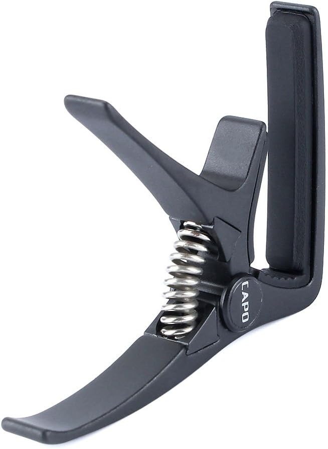 Mini 4 String Guitar Capo, Professional Ukulele Capo for Soprano Tenor Concert Ukuleles Banjos Mandolin(BLACK)