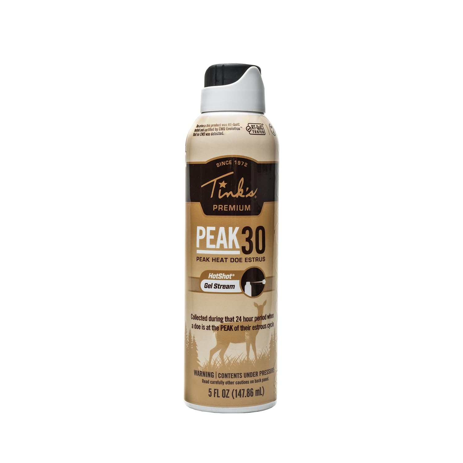 TINK'S Peak30 Premium Doe estrus Spray Gel Deer Attractant for Hunting (5 Oz) - Superior & Longlisting Peak Heat Doe estrus Hunting Scents - Hunting Lure/Attractant - Advanced Deer Hunting Lure