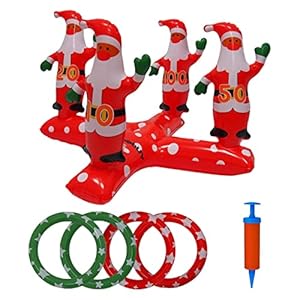 spel Kerst Toss,Opblaasbare Santa Toss Kerstspellen voor feesten | Feestartikelen voor de feestdagen voor kinderen, volwassenen, gezinnen, binnen, buiten, carnaval