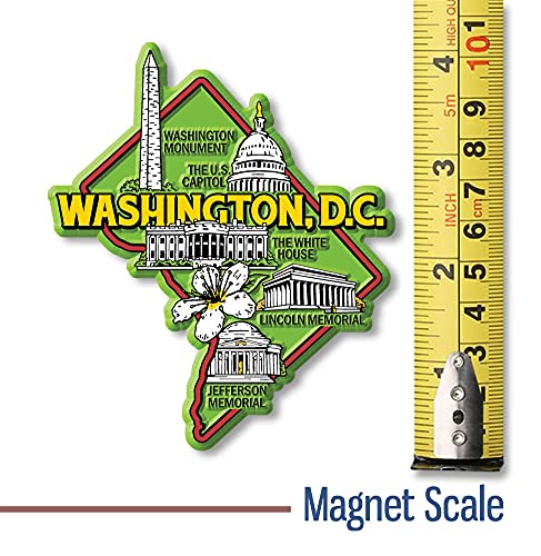 Imán decorativo Washington D.C. 3.4" x 4" de goma miniatura 2