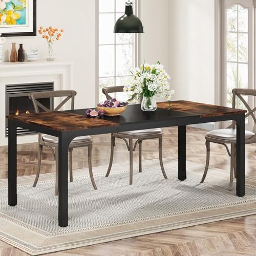 El Mejor Listado de Mesa de 6 Sillas más recomendados. 49 Simple Wisdom 200×80CM Comedor,Grande Mesa Comedor(Marco Engrosado),Comedores Modernos,Estilo Industrial Mesa de Comedor,Patas de Metal de Alta Resistencia,para 6-8...