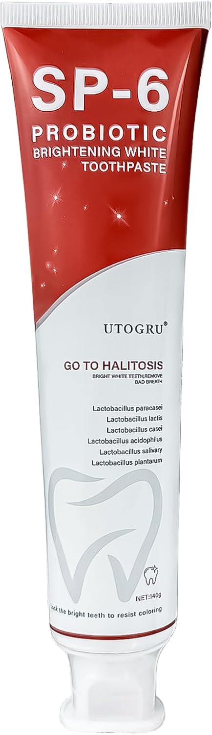 sp-6 probiotics whitening toothpaste, appropriate for sensitive teeth, enhanced formula with 6 probiotics, fluoride-free/safe and effective probiotics whitening toothpaste, minty fresh flavor (1pcs)