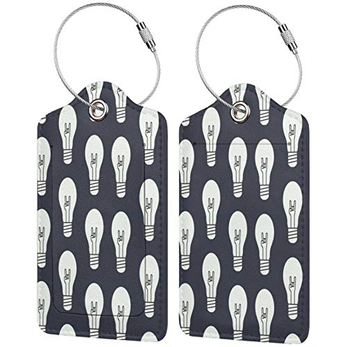 Preisvergleich Produktbild Handgesten in Glühbirne, Gepäckanhänger, Leder, Reisekoffer, Ausweis, Gepäckanhänger, Kartenhalter, Schwarz (Schwarz) - Udfn3c-204135324