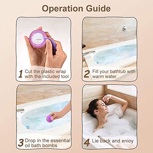 Bath Bombs Gift Set For Women, 5 Color Large Bubble Bathbombs Essential Oil With 4Pcs Scented Candles, Fizzy Spa For Moisturizing Skin, Idea Valentine's, Birthday Gifts For Wife Mother Friends Kids #TOP6