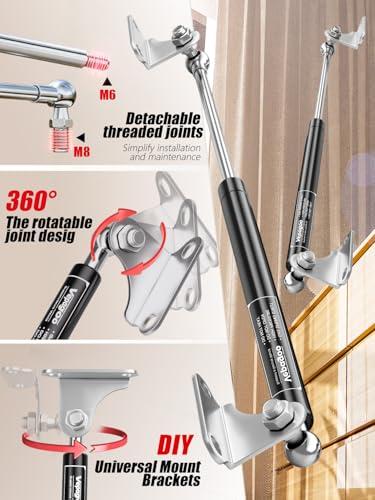 image for Vepagoo Gas Struts 15 Inch 120Lb/534N Shock with Brackets, RV Bed Stor