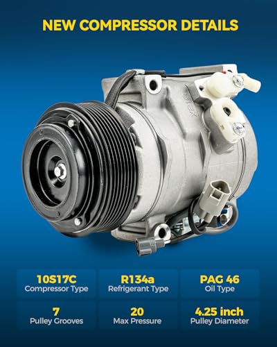 Image of PHILTOP 140886C Air Conditioner AC Compressor with Clutch for Toyota 4Runner 2010-2021,FJ Cruiser 2010-2014,Tundra 2007-2014 4.0L
