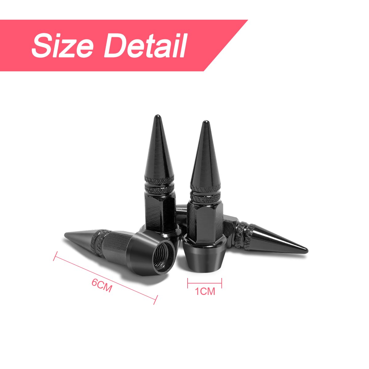 CGEAMDY 4 Pezzi Tappi Valvola Pneumatici, Cappucci Per Stelo Valvola In Alluminio, Cappucci Per Valvole A Maglia Fine, Auto Ruota Cappuccio Antipolvere Universali Per Moto Bicycle Camion(Rosso