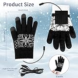 Dreamtop USB Heated Gloves for Men Women - USB Charging Knitted Heating Gloves, Washable Hand Warmers Laptop Mittens, Full Finger Gloves for Winter Gift - Image 5