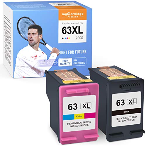 Greatest Product myCartridge PHOEVER Remanufactured Ink Cartridge Replacement for HP 63XL 63 XL for OfficeJet 5255 5258 4650 4652 4655 3830 Envy 4520 4512 DeskJet 1112 2132 3632 3637 Printer (Black, Color, 2-Pack) Greatest Product myCartridge PHOEVER Remanufactured Ink Cartridge Replacement for HP 63XL 63 XL for OfficeJet 5255 5258 4650 4652 4655 3830 Envy 4520 4512 DeskJet 1112 2132 3632 3637 Printer (Black, Color, 2-Pack)