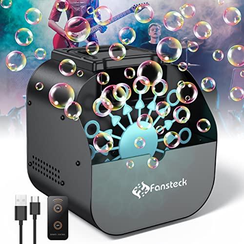 Fansteck Bubble Machine, Professional Wireless Remote Control Bubble Blower Machine, Type-C Automatic Bubble Machine, Bubble Maker For Parties With 10000+ Bubbles For Indoor Outdoor, Wedding, Stage #TOP12