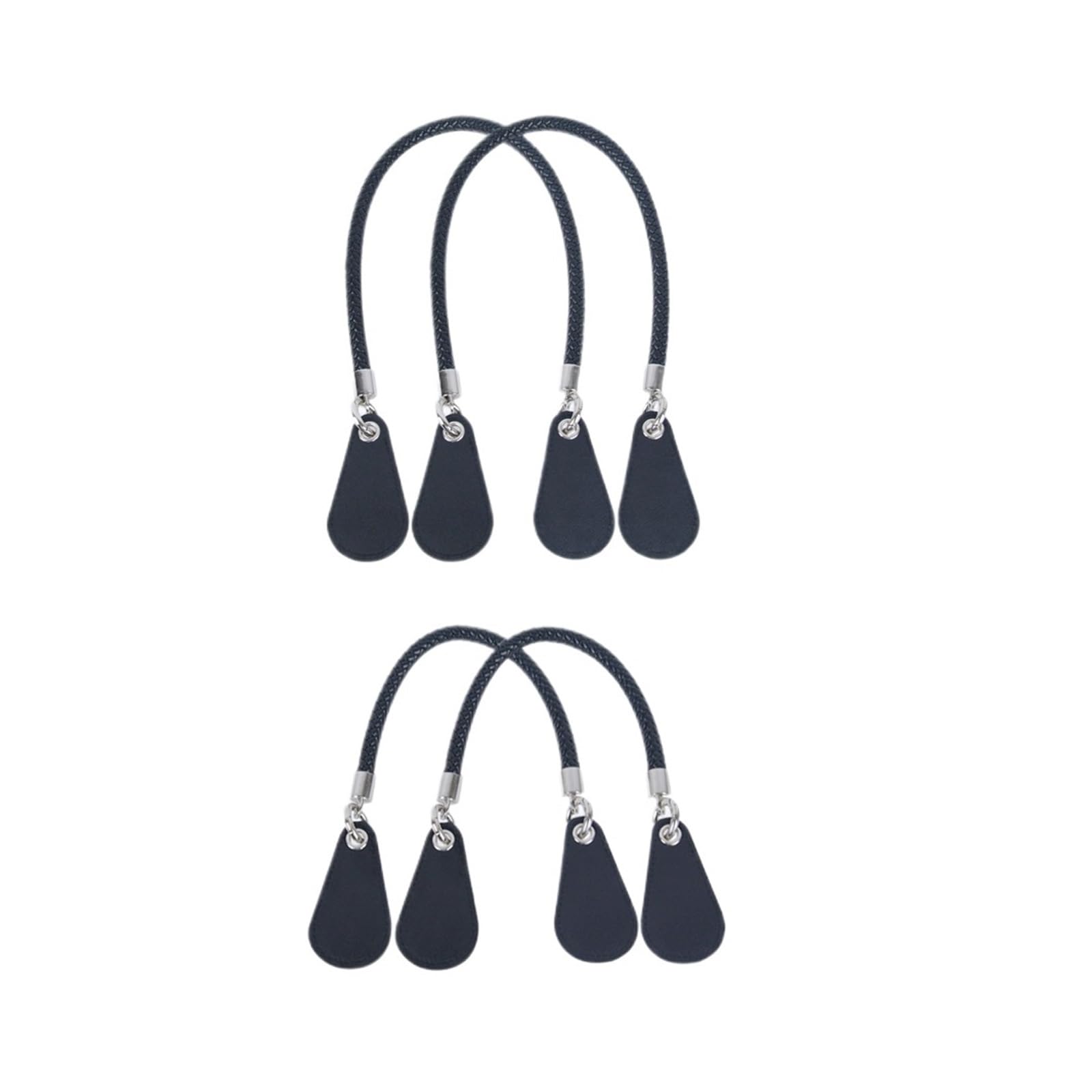 1 para PU tkanych plecionych skórzanych uchwytów linowych pasek na akcesoria do torebek Tote Bag damskie akcesoria do torebek(Dark grey long)
