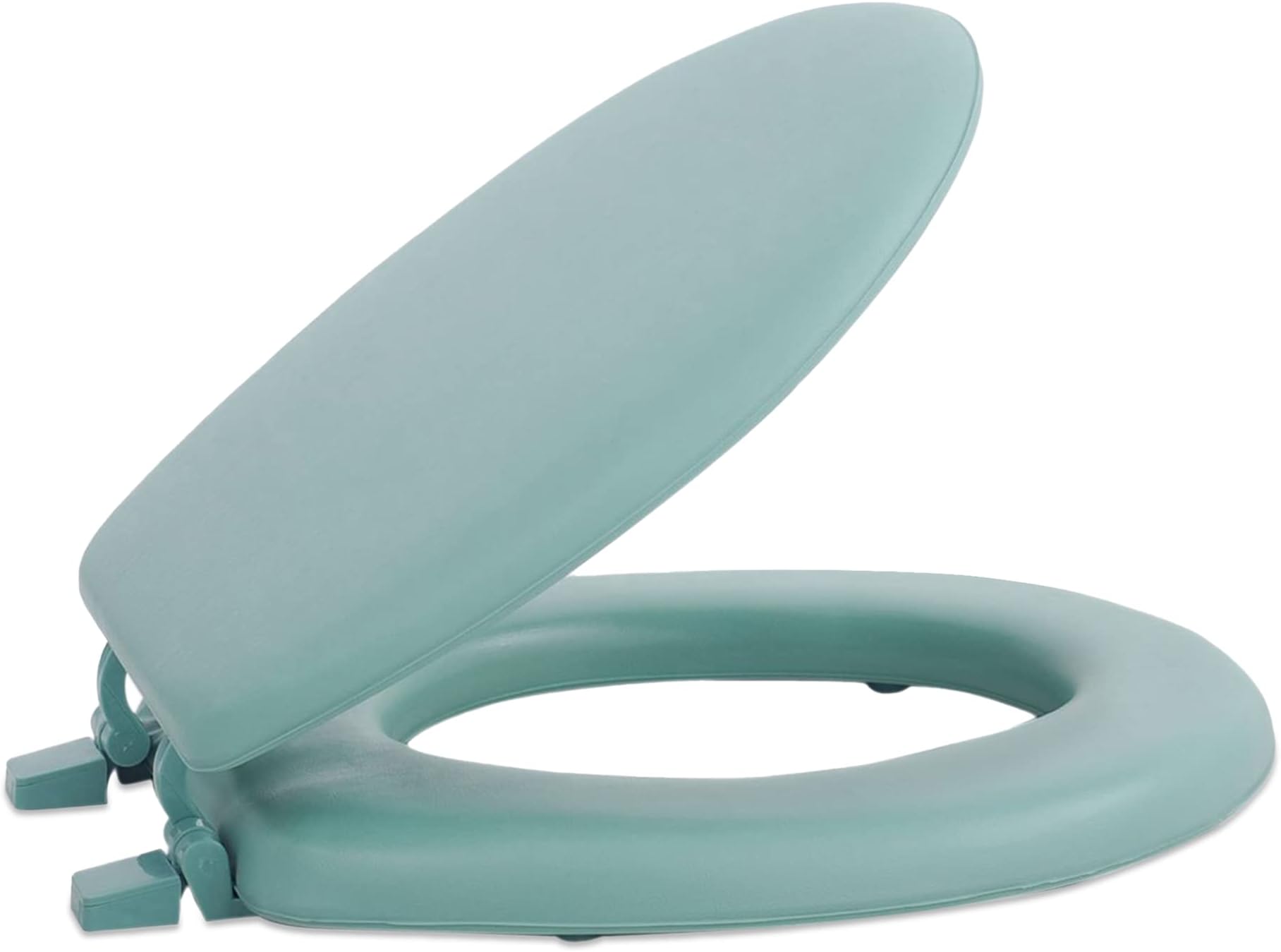 Achim Home Furnishings Soft Standard Vinyl Toilet Seat, Light Green - 17 Inch Soft Vinyl Cover with Comfort Foam Cushioning - Fits All Standard Size Fixtures - Easy to Install Fantasia by Decor