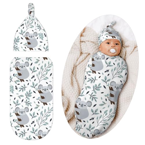 Image of Jarverce Swaddle Blanket for Baby, Soft Sleeping Bag, Swaddling Sack for Newborn Unisex Baby Stuff, Koala