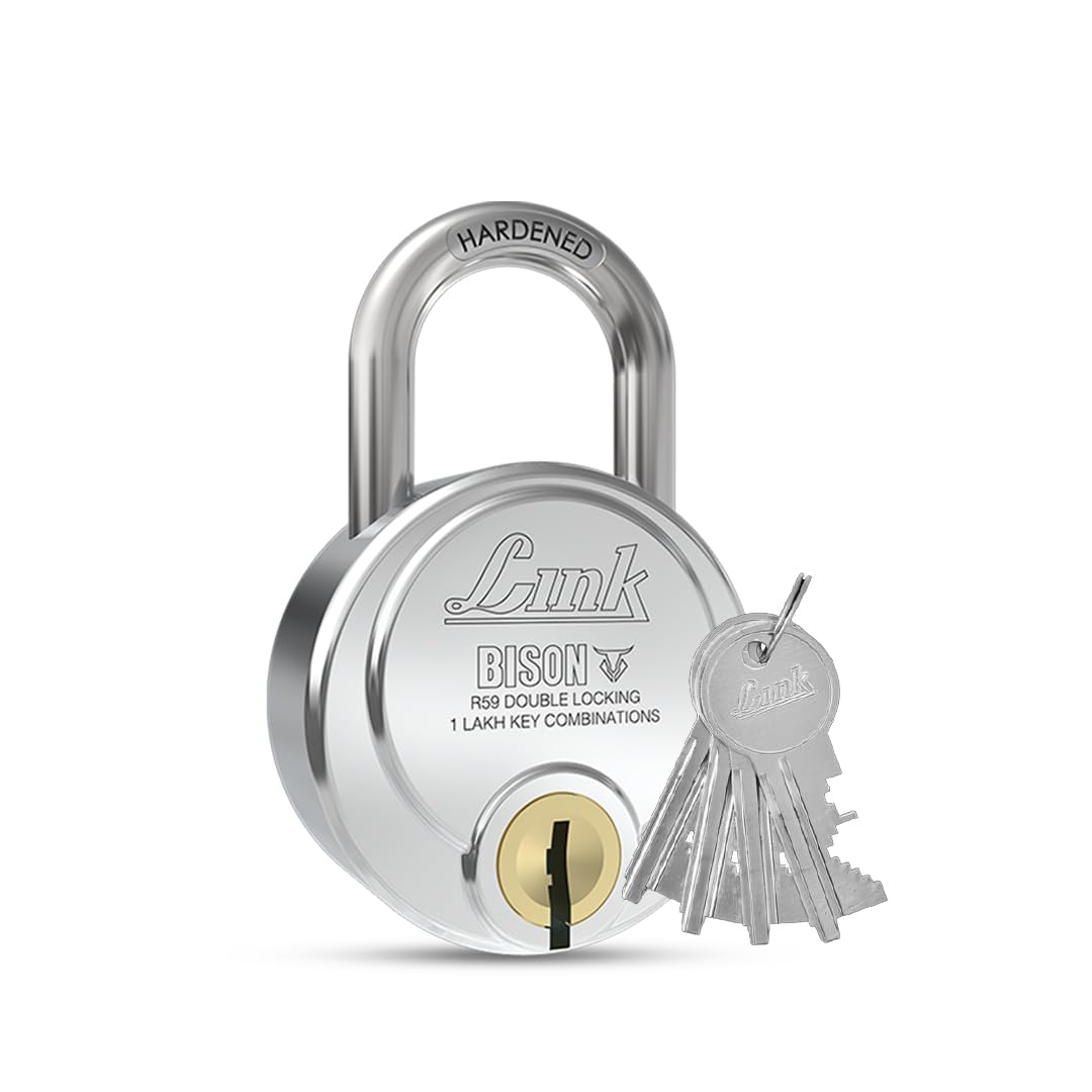 Link Bison 59mm Heavy Duty Padlock | Lock for Home Door, Office