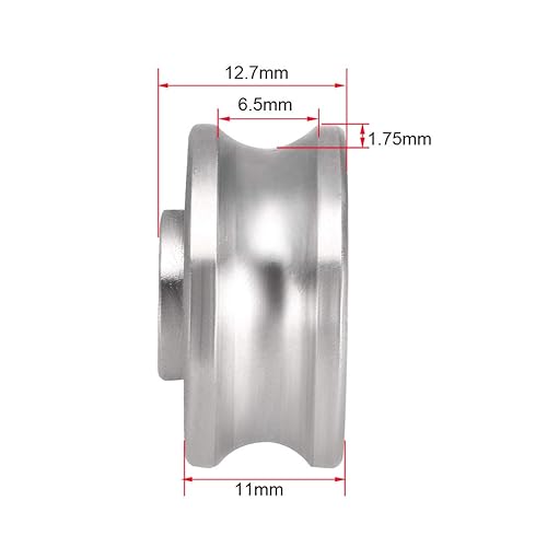 Miniatura 3 de uxcell SG20 Rodamientos de guía de bolas de ranura en U profunda de 0.236in x 0.945in x 0.433in de doble sellado (GCr15) Rodamientos de acero