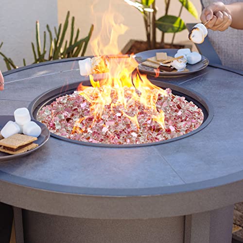 Verre de feu rose doré 1,27 cm Onlyfire pour table de brasero - 6