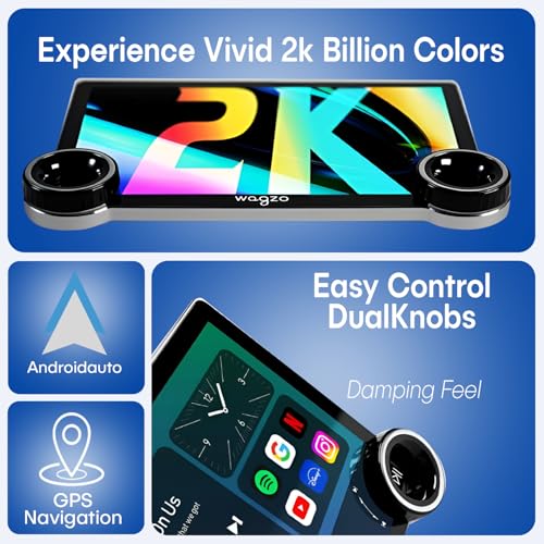Image of Diamond 2K Car Android System Touch Screen 4GB+64GB|4 Core|Wireless Carplay Adapter & Android Auto | Car Stereo |Universal All Cars| Including AHD Rear View Camera| 1+1 Years Warranty | WAD-06