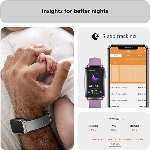 MorePro Fitness Tracker, 1.47" Smart Watch with HR Blood Oxygen Blood Pressure Monitor, Sleep Tracker Calorie Step Counter, IP68 Waterproof Fitness Watch Activity Tracker for Women Men, Gray
