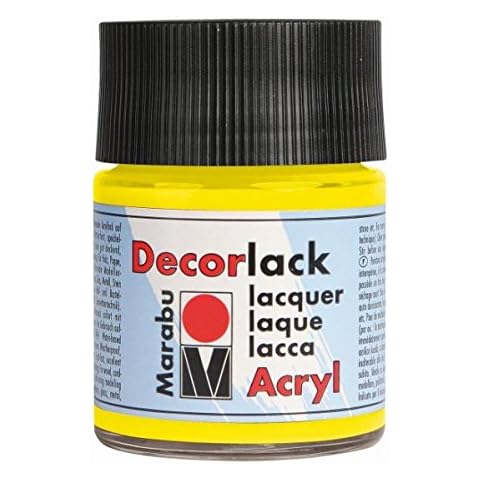 MarabuDecorlack Acryl : water based acrylic craft paint 50ml jar YELLOW Cover