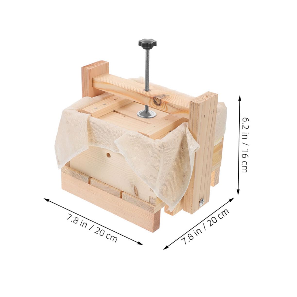 Unomor 1set Tofu Maker Kit Wooden Tofu Press Mold Fresh Cheese Precision Kitchen Tool Easy to Use for