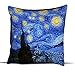 quickgadget Idea Arredo Casa Quadri Famosi Stampati su Cuscino, Vincent Van Gogh Notte Stellata