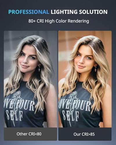 Image of UBeesize 12 inch Ring Light with Stand, Selfie Ring Light with 50 inch Extendable Tripod Stand & Phone Holder for Live Stream /Makeup /YouTube Video