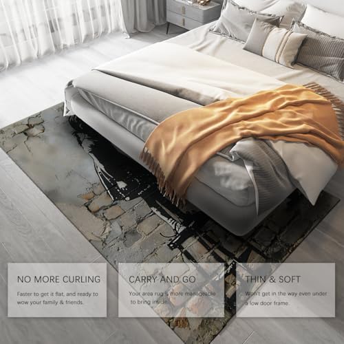 Tapis rat sur brique Banksy une ambiance loft rétro à la maison