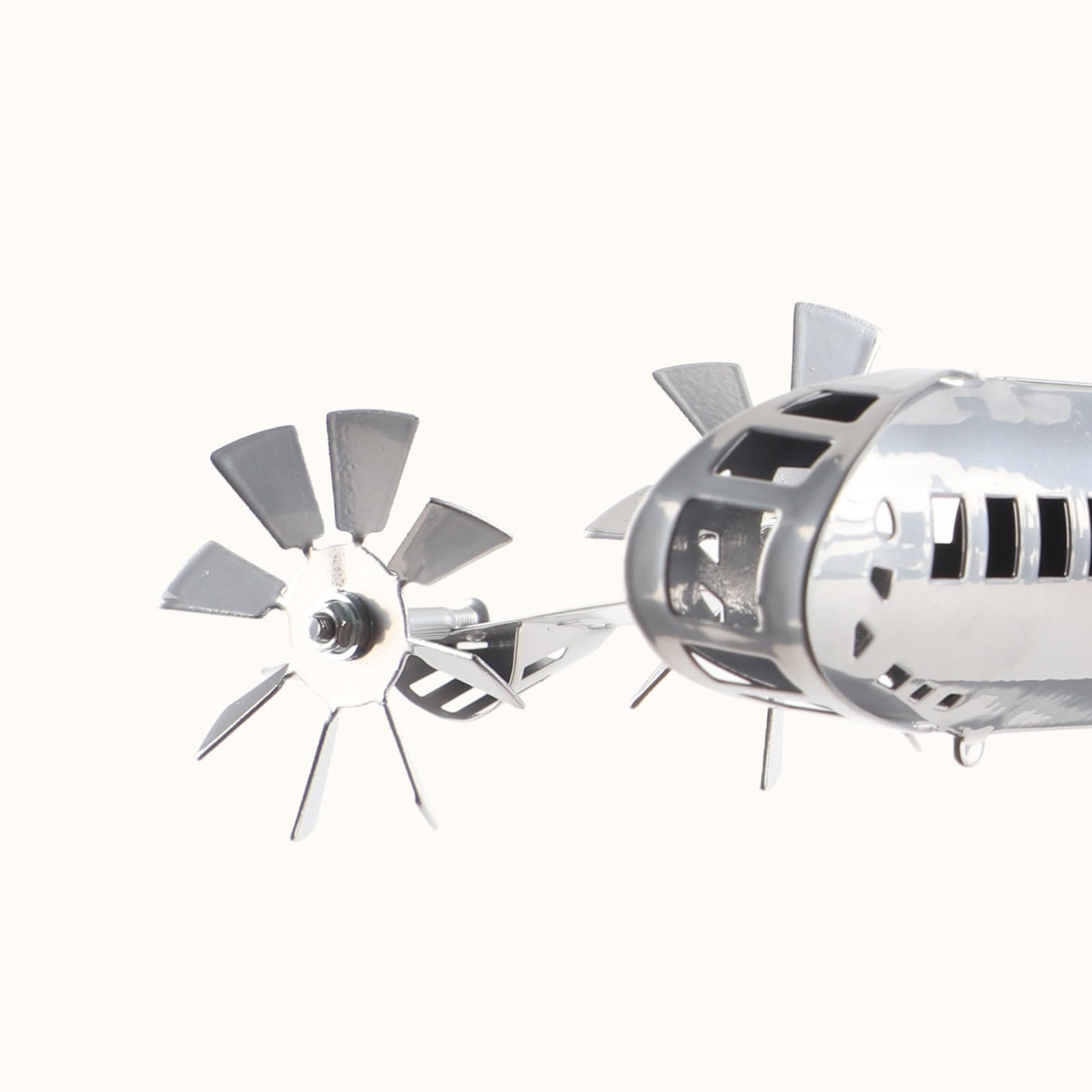 Metall-Flugzeug-Windmühle, Hof-Spinner, Flugzeug-Wind, Edelstahl-Skulptur, Garten, Einfache Montage, Dekoration