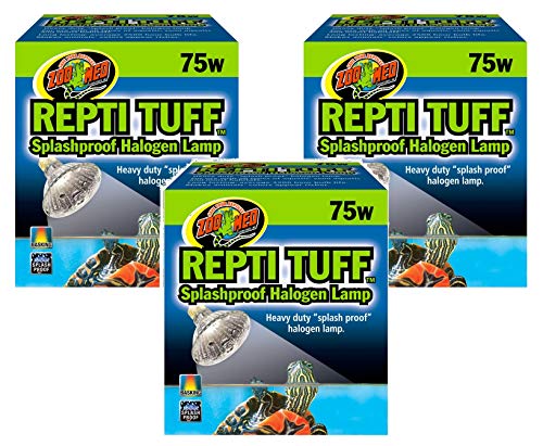 Zoo Med Repti Tuff Splashproof Halogen Lamps 75 Watts (3 Pack)