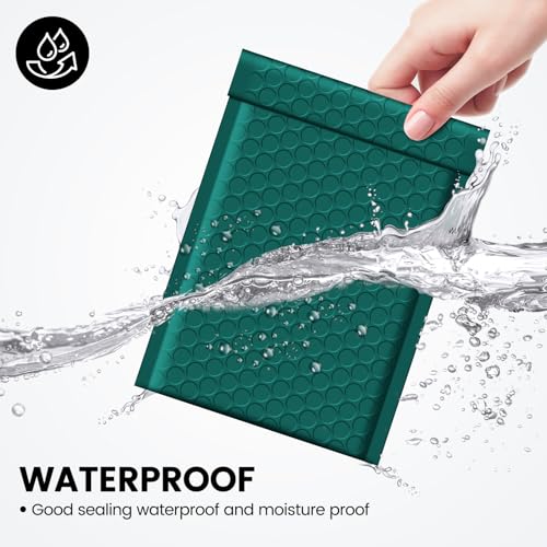Image of Fuxury Bubble Mailers 4x8 inch 800 Pack Forest Green Bubble Mailer Bulk | Usable Size 4x7 inch Padded Envelopes Waterproof Shipping Envelopes Padded Mailers for Small Business Mailing #000