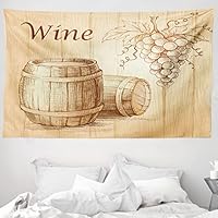 ABAKUHAUS Nautical Wandtapijt, Bootje op Pond, Stoffen Muurdecoratie voor Woonkamer Slaapkamer Slaapzaa, 140 x 230 cm, Sky Blue Geel Zwart