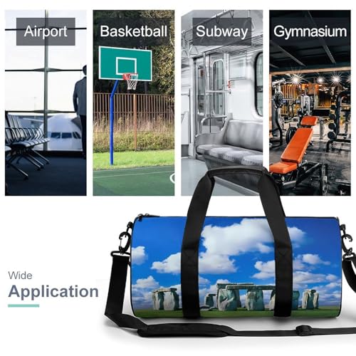 Mysterious Stonehengee in UK Sports Gym Bag Travel Duffel Workout Bag with Adjustable Strap3