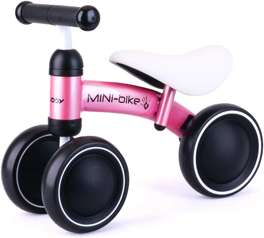 Baby Balance Bikes Bicycle for 1-2 Year Old Girl/Boy, Cycling Christmas Toy for Gifts Pink