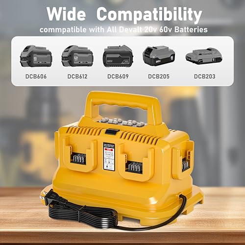 Image of 6-Ports Rapid Battery Charger Station for Dewalt 20V /60V