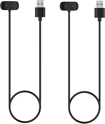 Chofit Watch Charger Cable Magnetic Compatible with Amazfit T-Rex Pro - Watch Charger 3.3 FT- Black (Black-2Pack)