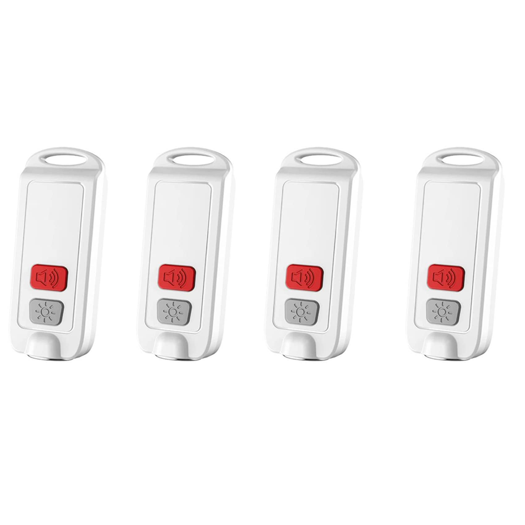 Jnchdghwa Women's White 4X Personal Alarm,Safety Alarm For With Sos Led Light,130Db Siren,Waterproof Keychain Sound Device For Kids Elders