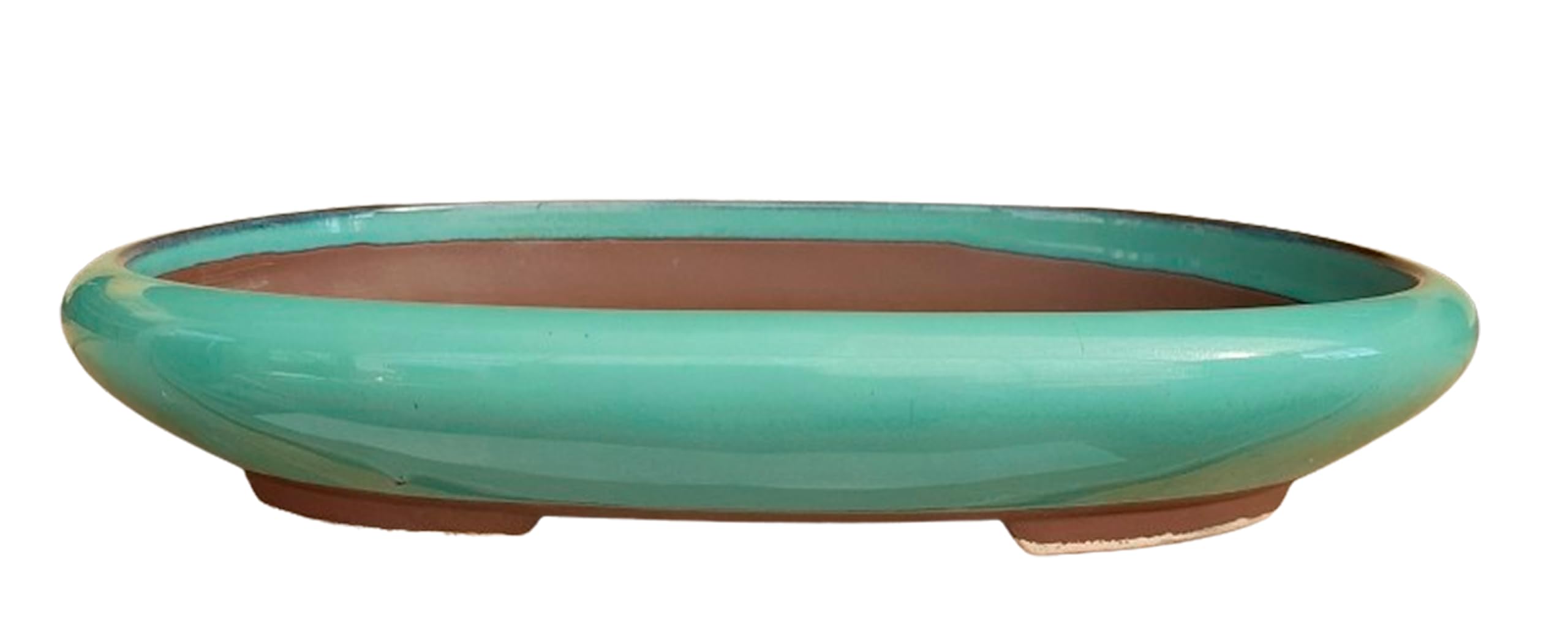 BIOMATA Ceramic Bonsai Pot for Kifu 26 x 19.5 x 4 cm, Green, pequeño