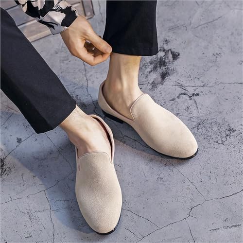 Mens Lightweight Loafers Shoes Suede Vamp Slip On Comfortable Driving Style Casual Events Business Outdoors Wedding3