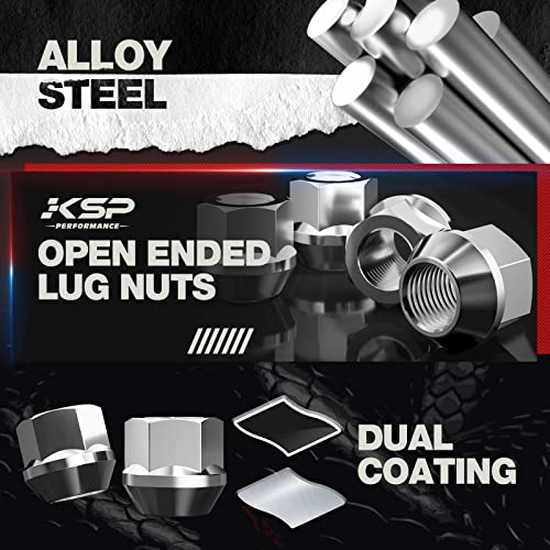 image for KSP PERFORMANCE KSP 1/2-20 Lug Nuts Open End, 20PCS 1/2x20 Aftermarket